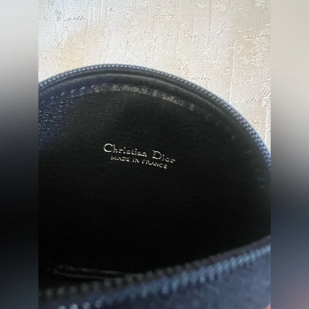 Christian Dior Trotter Canvas Coin Purse Blue